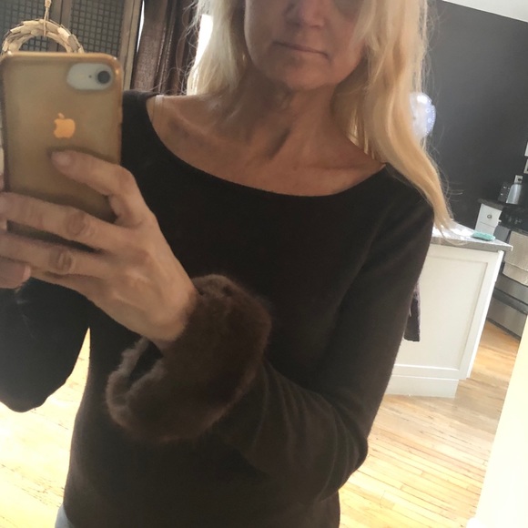 Michelle Nicole Mink Cuff Sweater - Picture 10 of 16